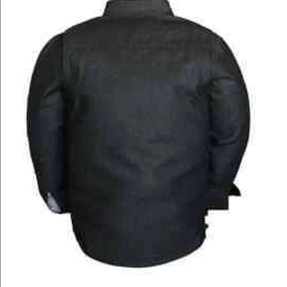 Men's Biker Denim Club Style Anarchy Canvas Shirt Conceal Carry Gun pocket - Picture 5 of 5